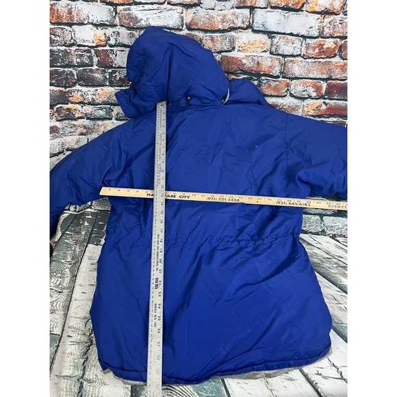 VTG LL Bean Down Penobscot Parka Womens Medium Hood Long Coat‎ Puffer Winter - Picture 8 of 8